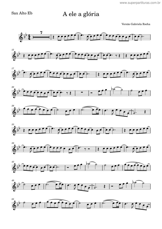 Partitura da música A Ele A Glória v.19