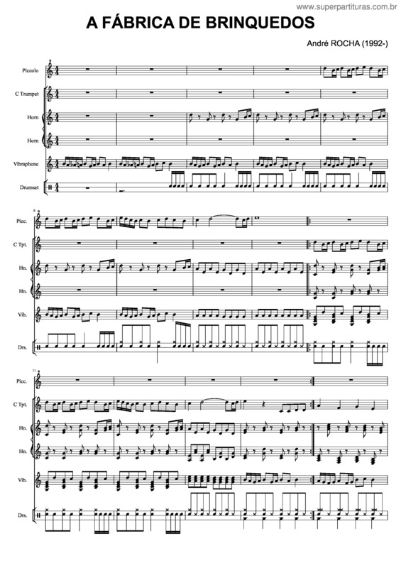 Partitura da música A Fábrica De Brinquedos