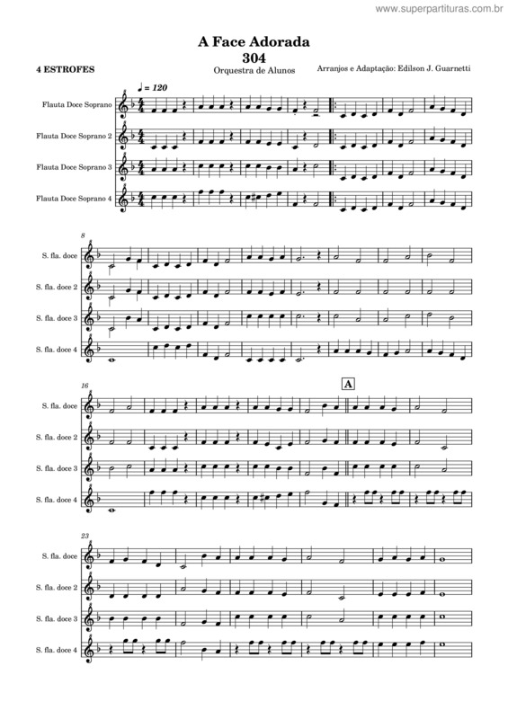 Partitura da música A Face Adorada De Jesus – P L M