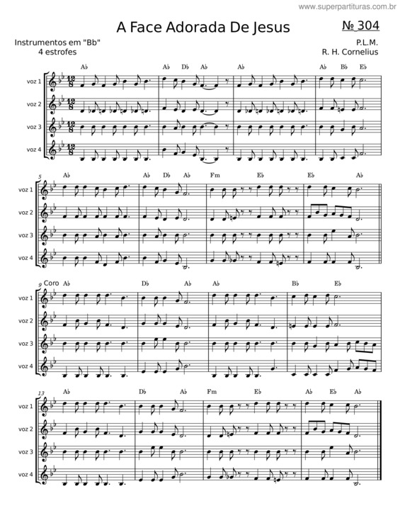 Partitura da música A Face Adorada De Jesus – S P A M A L O T