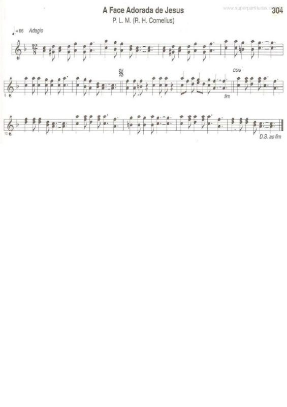 Partitura da música A Face Adorada De Jesus v.2