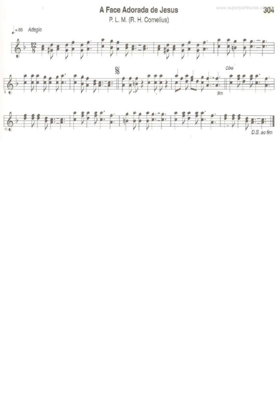 Partitura da música A Face Adorada De Jesus v.2