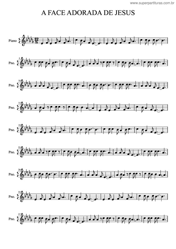 Partitura da música A Face Adorada De Jesus v.4