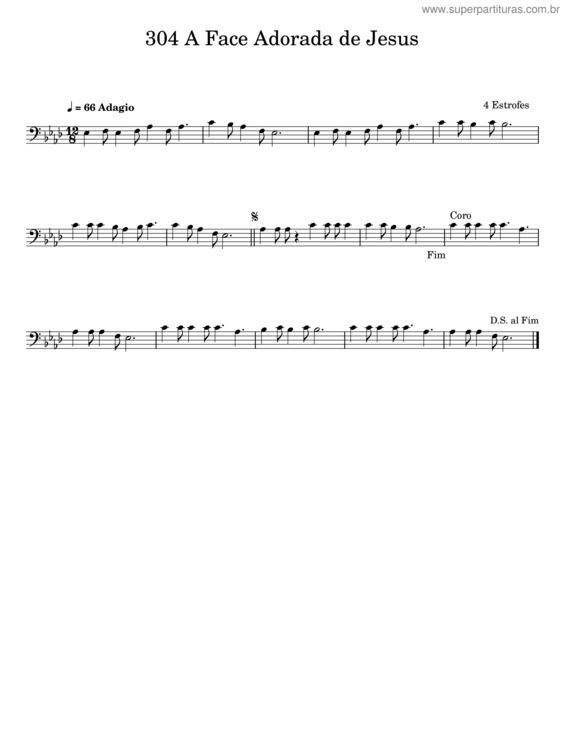 Partitura da música A Face Adorada De Jesus v.7