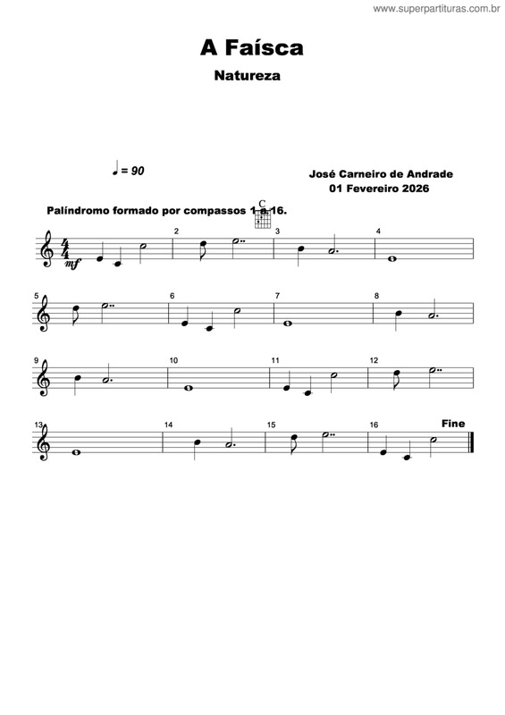 Partitura da música A Faísca v.3