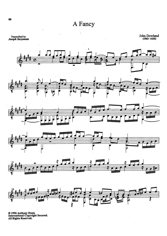 Partitura da música A Fancy (II)