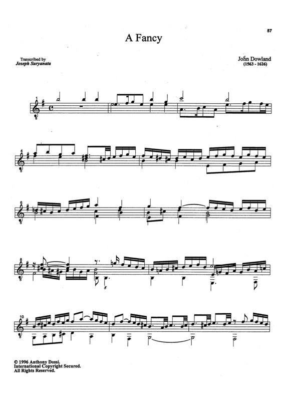 Partitura da música A Fancy