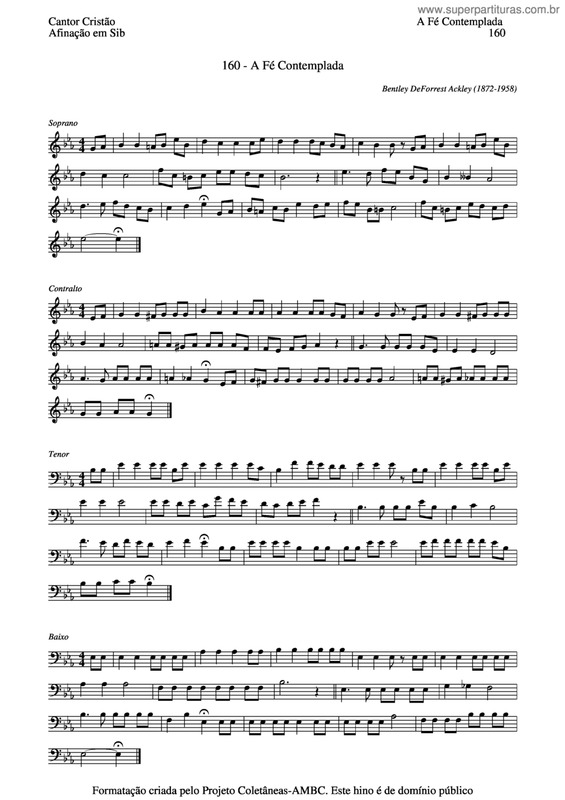 Partitura da música A Fé Contemplada v.3