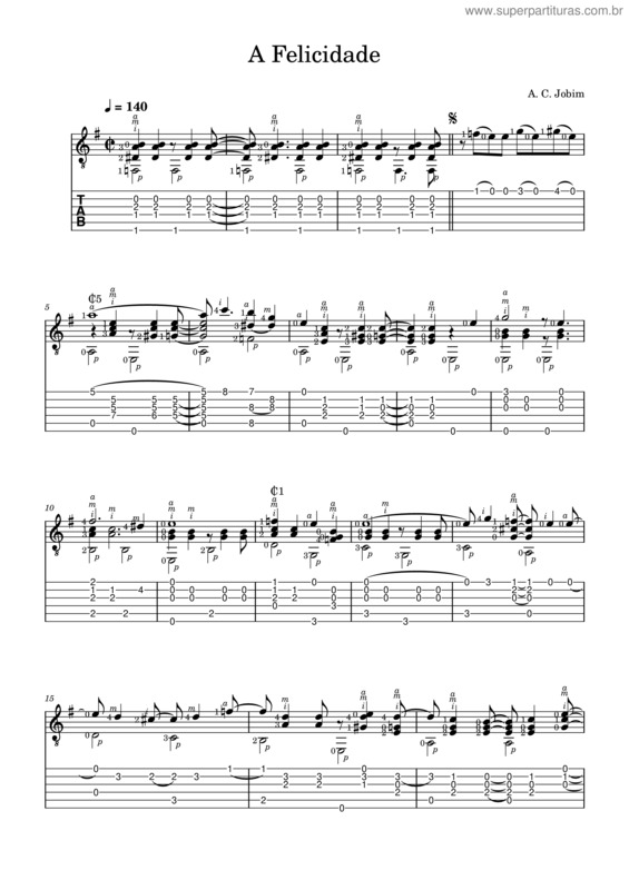 Partitura da música A Felicidade v.24