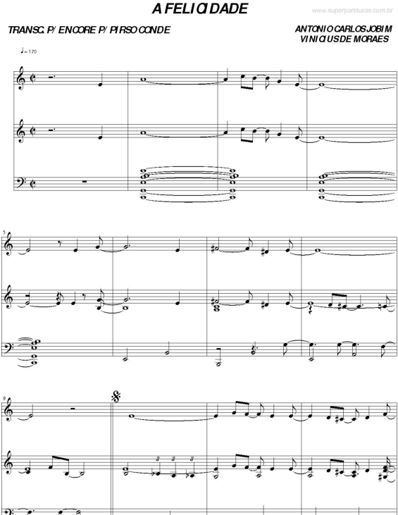 Partitura da música A Felicidade v.6