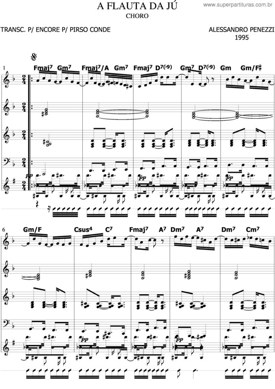 Partitura da música A Flauta Da Jú v.2