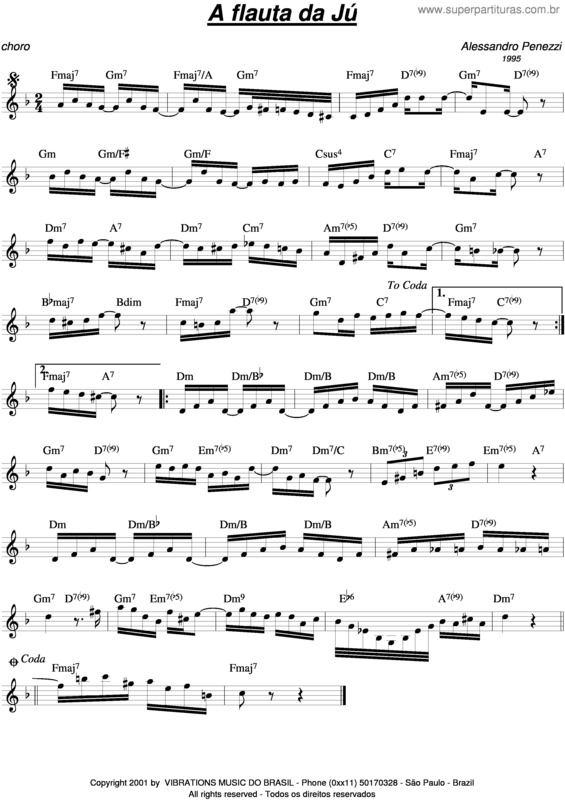 Partitura da música A Flauta Da Ju