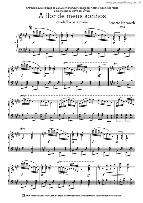 Partitura da música A Flor De Meus Sonhos