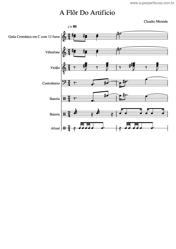 Partitura da música A Flôr Do Artificio