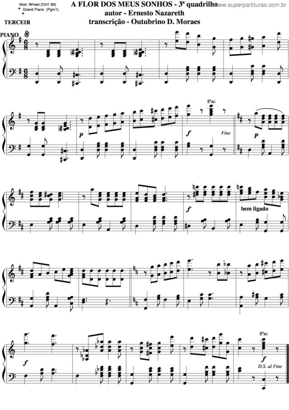 Partitura da música A Flôr Dos Meus Sonhos v.3