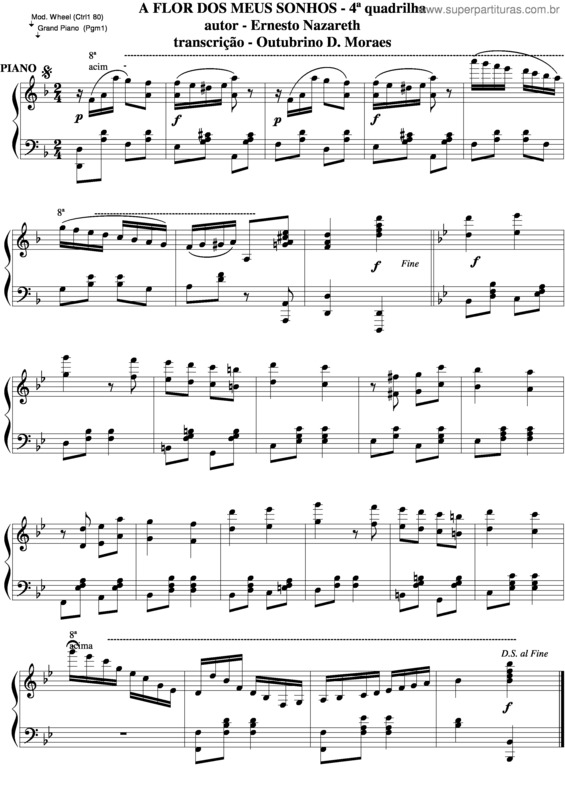 Partitura da música A Flôr Dos Meus Sonhos v.4