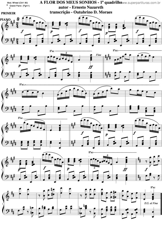 Partitura da música A Flôr Dos Meus Sonhos