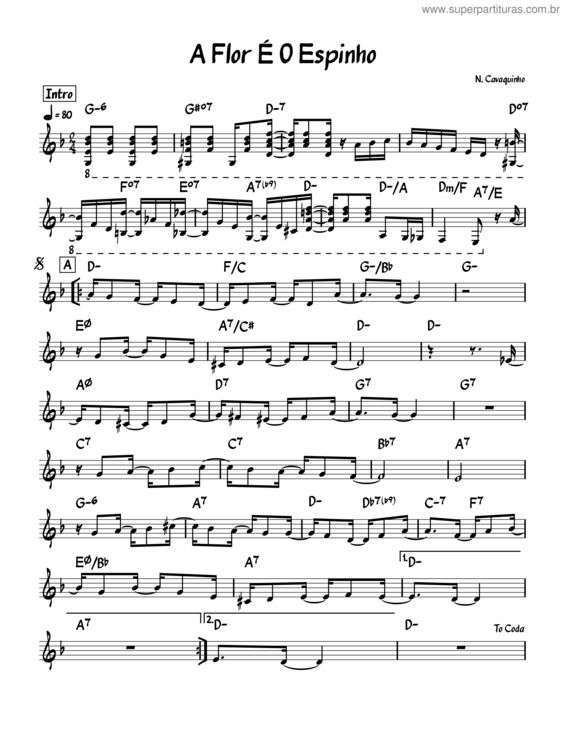 Partitura da música A Flor E O Espinho v.5