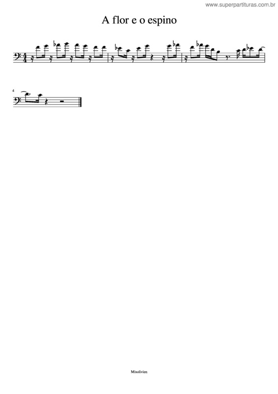 Partitura da música A Flor E O Espino