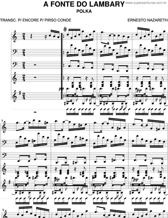 Partitura da música A Fonte Do Lambary v.3