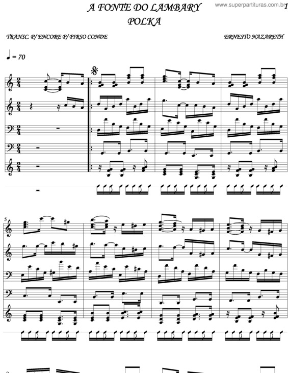 Partitura da música A Fonte Do Lambary v.4