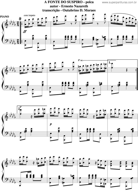 Partitura da música A Fonte Do Suspiro v.2