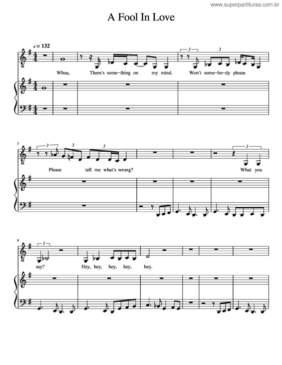 Partitura da música A Fool In Love