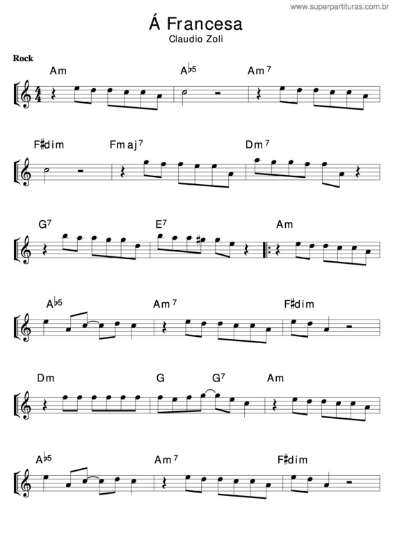 Partitura da música A Francesa v.3