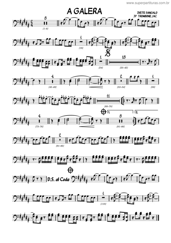 Partitura da música A Galera Ivete Sangalo – Joãopaulo Santos Da Costa