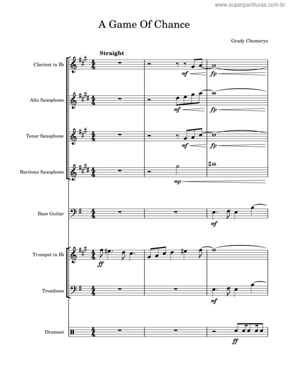 Partitura da música A Game Of Chance