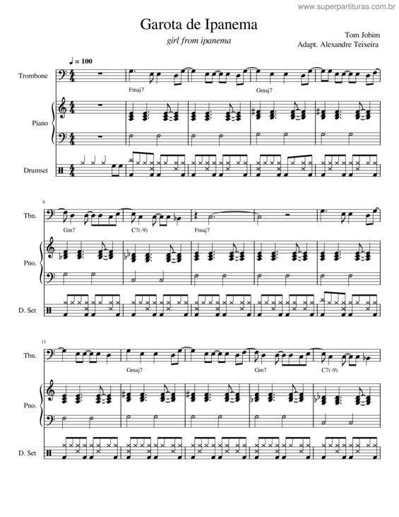 Partitura da música A Garota De Ipanema – Jobim Garota_De_Ipanema_Tromboneebase.Mscz