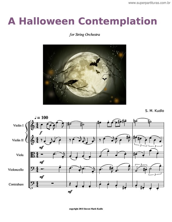 Partitura da música A Halloween Contemplation