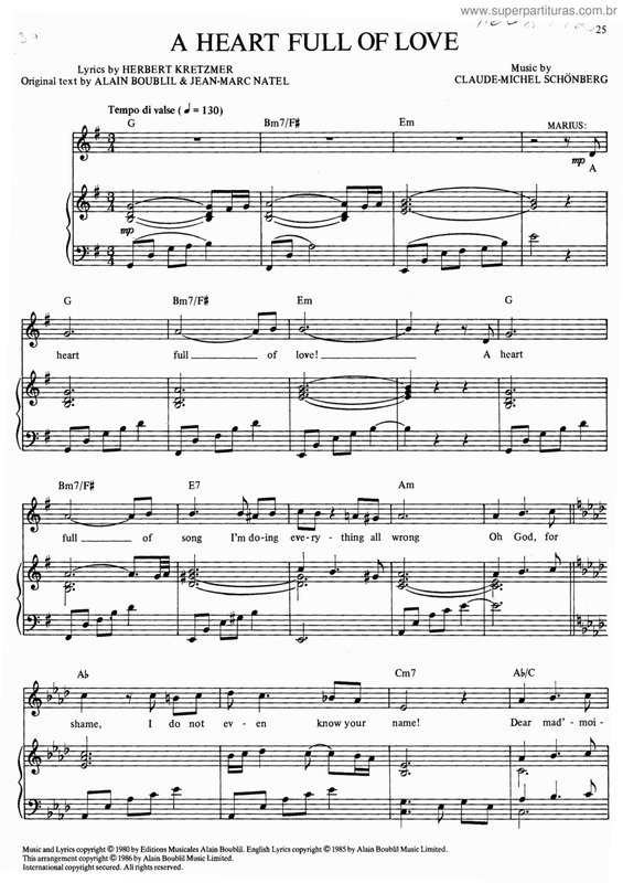 Partitura da música A heart full of love v.2