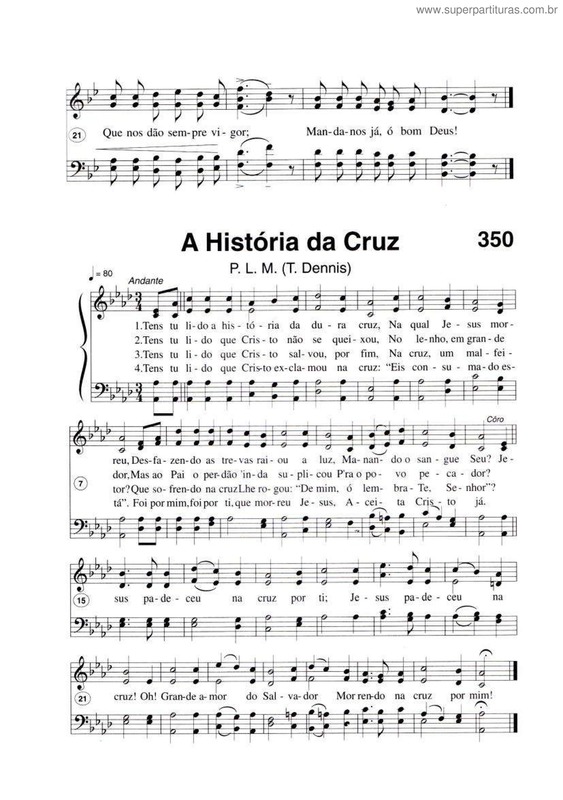 Partitura da música A História Da Cruz
