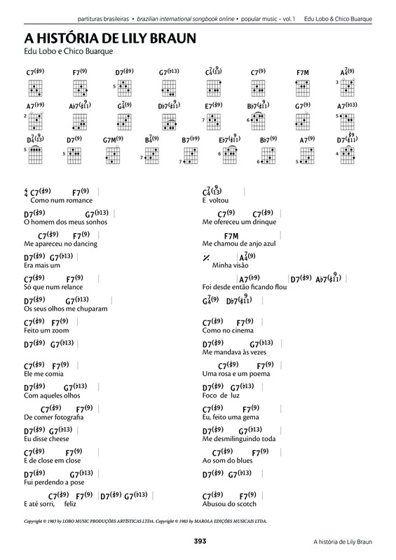 Partitura da música A História de Lily Braun v.2