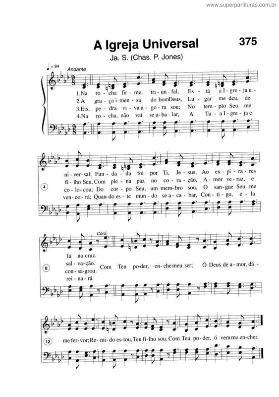 Partitura da música A Igreja Universal