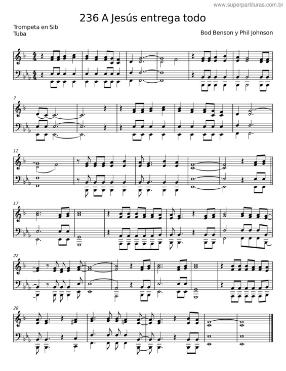 Partitura da música A Jesús Entrega Todo v.2