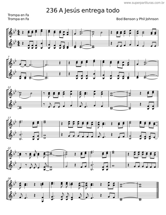 Partitura da música A Jesús Entrega Todo v.3