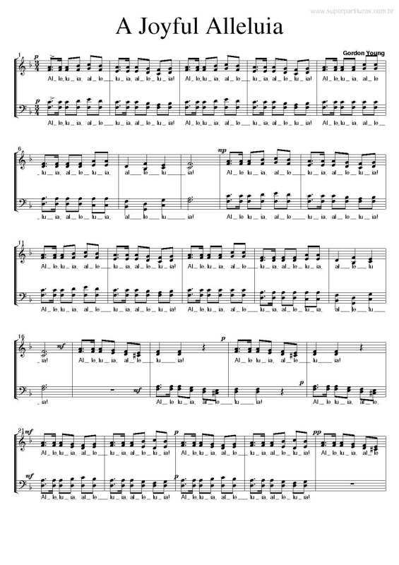 Partitura da música A Joyful Alleluia