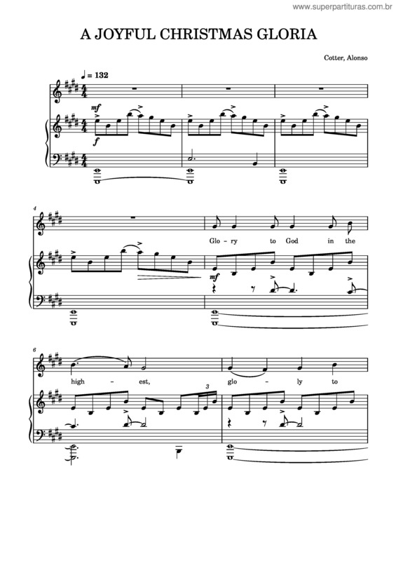Partitura da música A Joyful Christmas Gloria Lead Sheet  – Cotter, Alonso