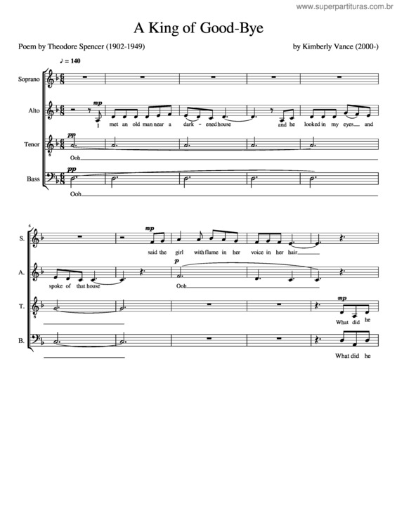 Partitura da música A King Of Good Bye