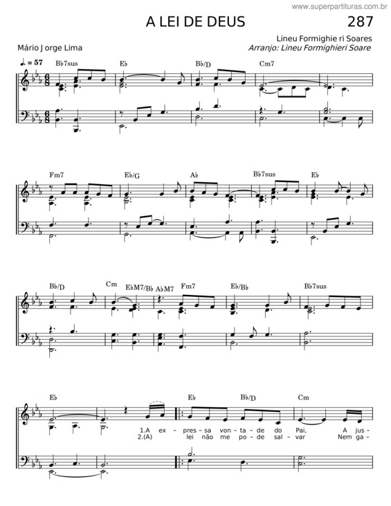 Partitura da música A Lei De Deus