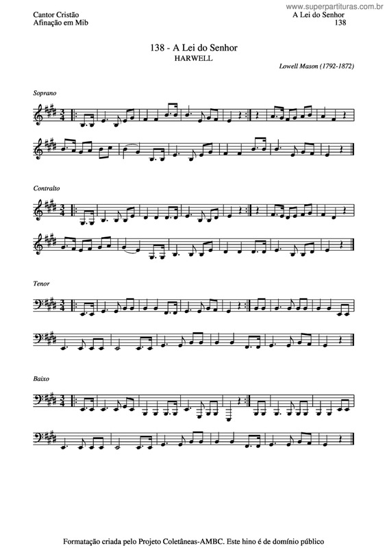 Partitura da música A Lei Do Senhor v.4