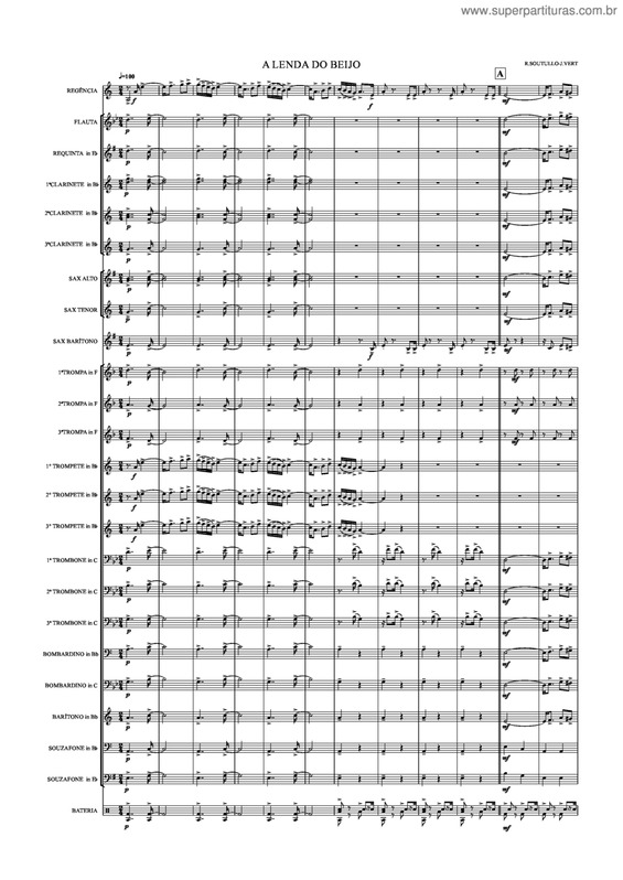 Partitura da música A Lenda Do Beijo v.4