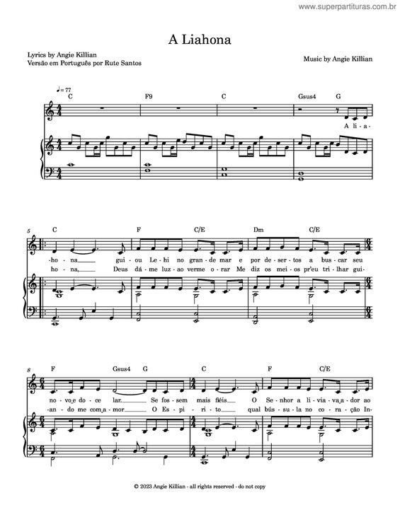 Partitura da música A Liahona v.2
