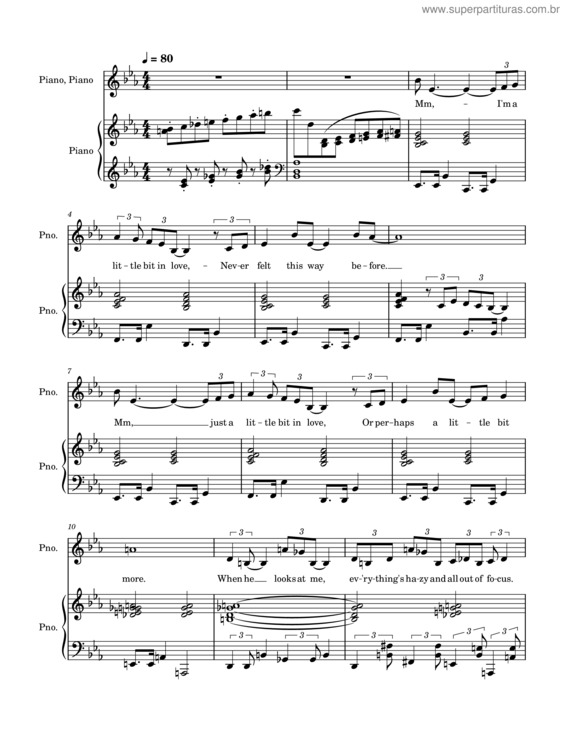 Partitura da música A Little Bit In Love