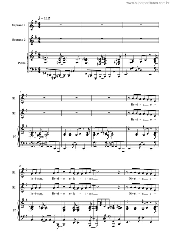 Partitura da música A Little Jazz Mass – Gloria – Bob Chilcott Chilcott – A Little Jazz Mass – 1 Kyrie