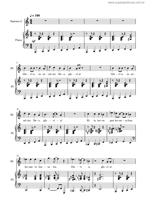 Partitura da música A Little Jazz Mass – Gloria – Bob Chilcott Chilcott – A Little Jazz Mass – 2 Gloria