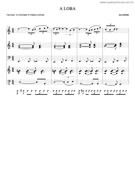 Partitura da música A Loba v.2