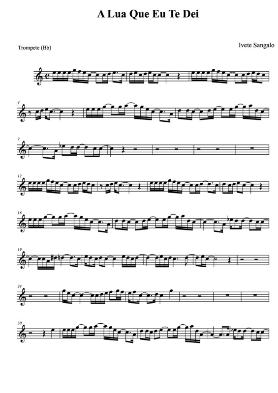 Partitura da música A Lua Que Eu Te Dei v.3